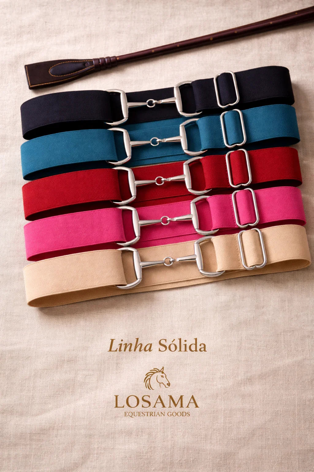 Cinto Hipismo Losama Elástico | Ajustável com Bridão Metálico