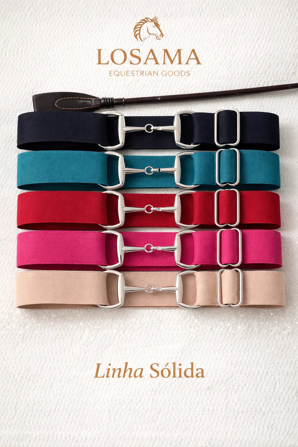 Cinto Hipismo Losama Elástico | Ajustável com Bridão Metálico