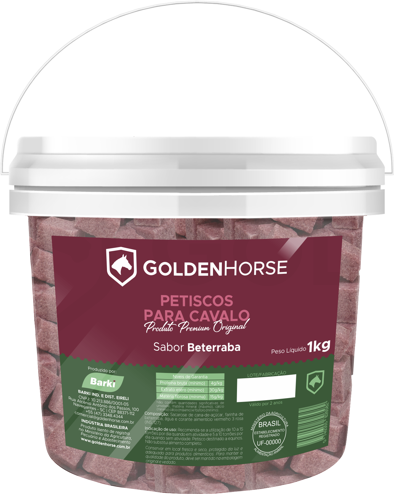 Açúcar para cavalo em cubos vários sabores 1kg