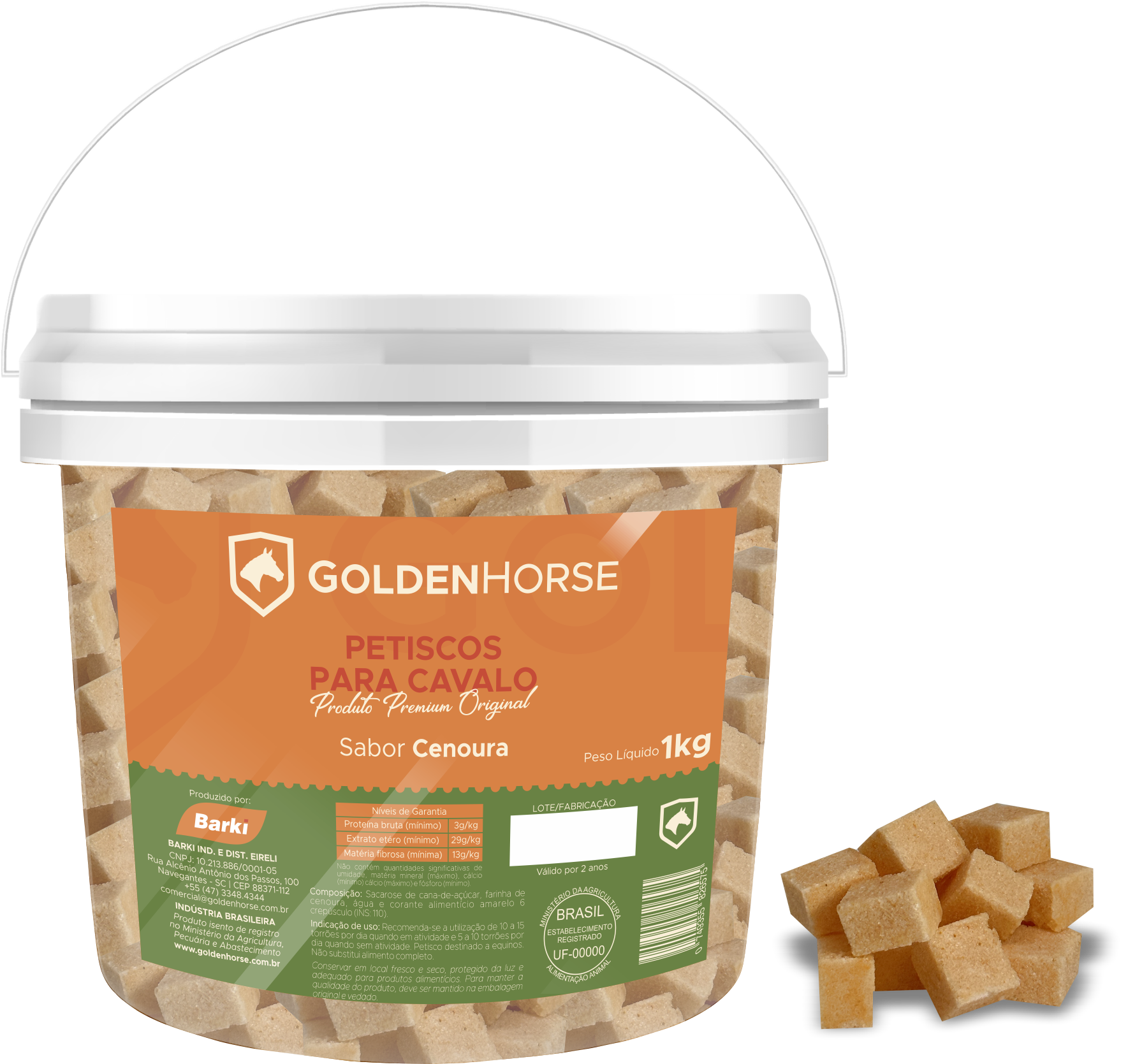 Açúcar para cavalo em cubos vários sabores 1kg