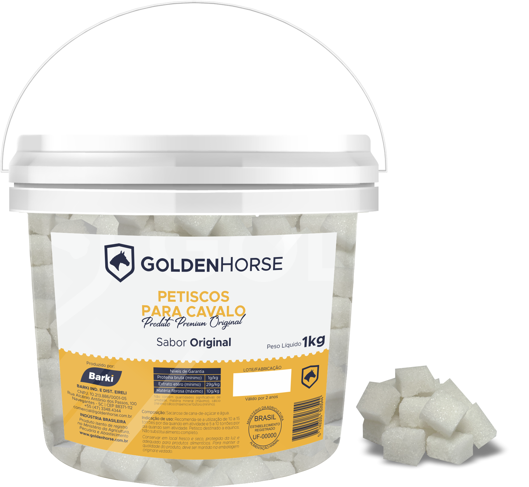 Açúcar para cavalo em cubos vários sabores 1kg