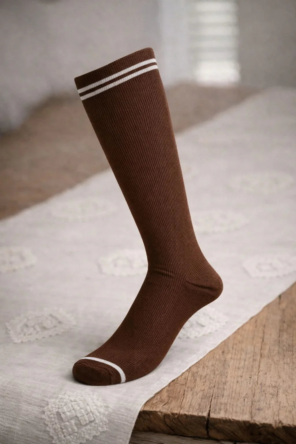 Meia de Hipismo Losama Marrom | Cano Longo para Montaria