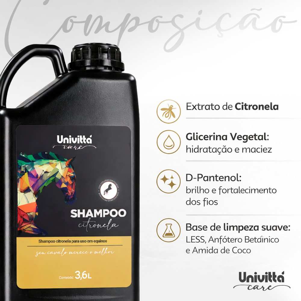 Shampoo Citronela Univittá Care 3,6L