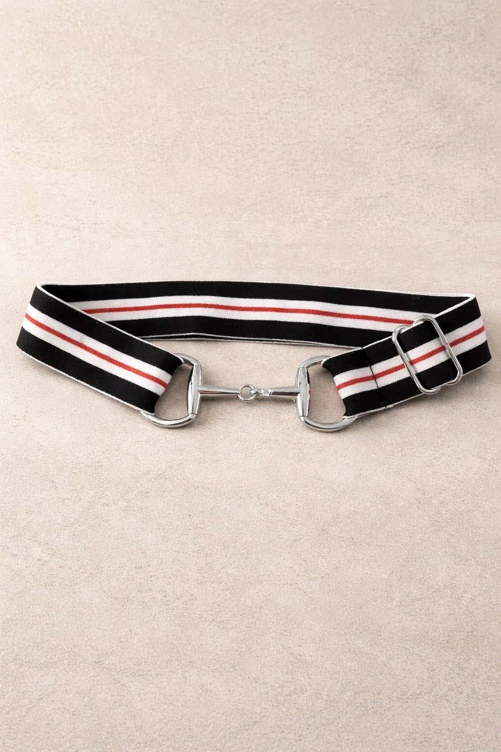 Cinto Hipismo Losama Stripe Glitter | Elástico Ajustável com Fivela de Bridão