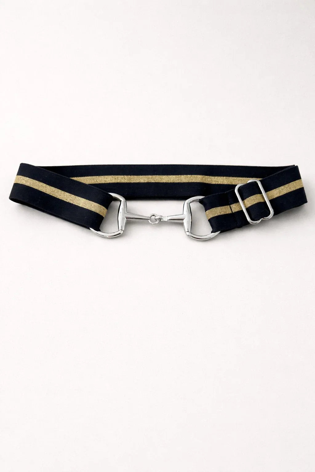 Cinto Hipismo Losama Stripe Glitter | Elástico Ajustável com Fivela de Bridão