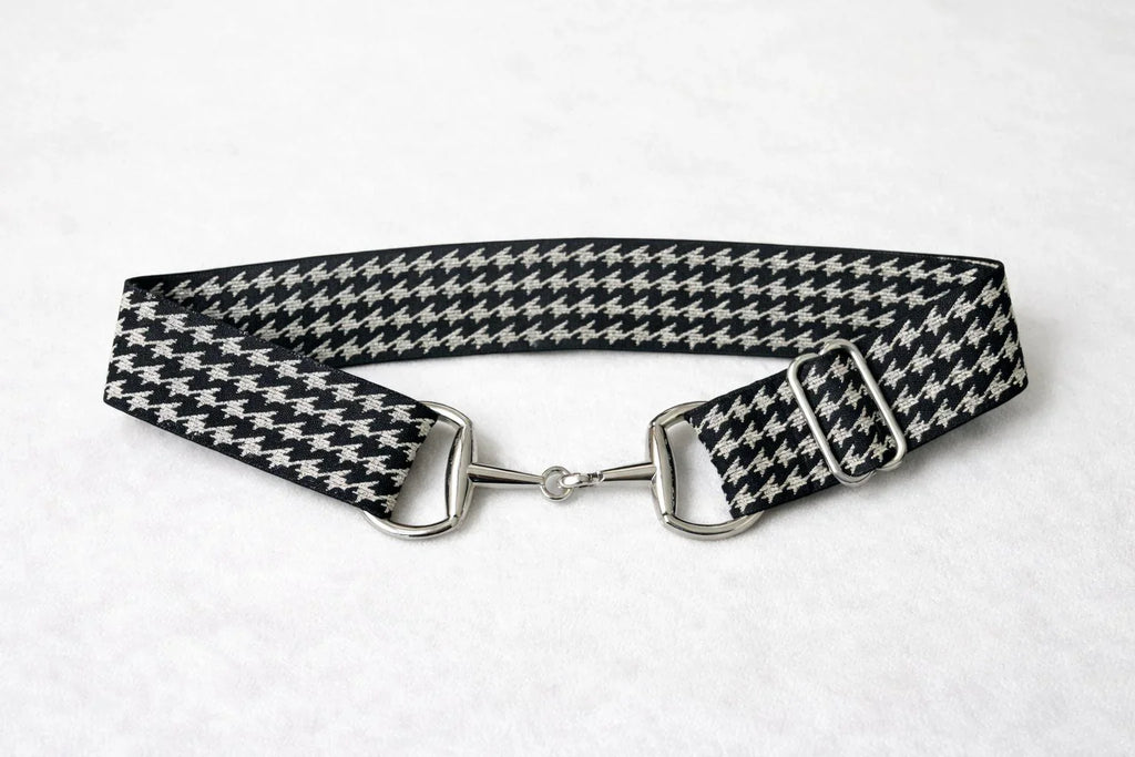 Cinto Hipismo Losama Stripe Glitter | Elástico Ajustável com Fivela de Bridão