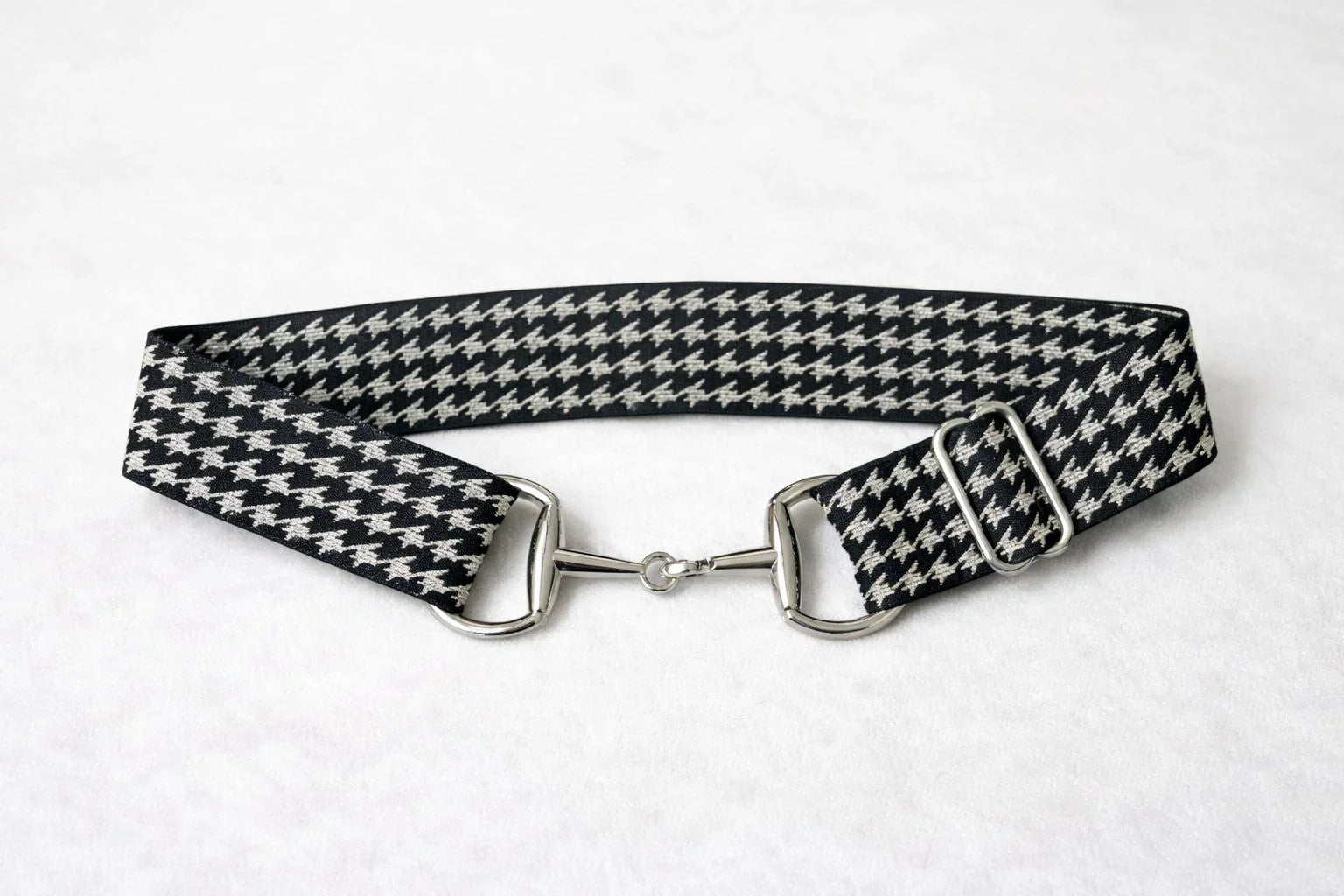 Cinto Hipismo Losama Stripe Glitter | Elástico Ajustável com Fivela de Bridão